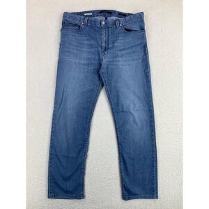 Alberto Luxury T400 Jeans Mens 36x30 Blue Regular Straight Stretch Denim Pants